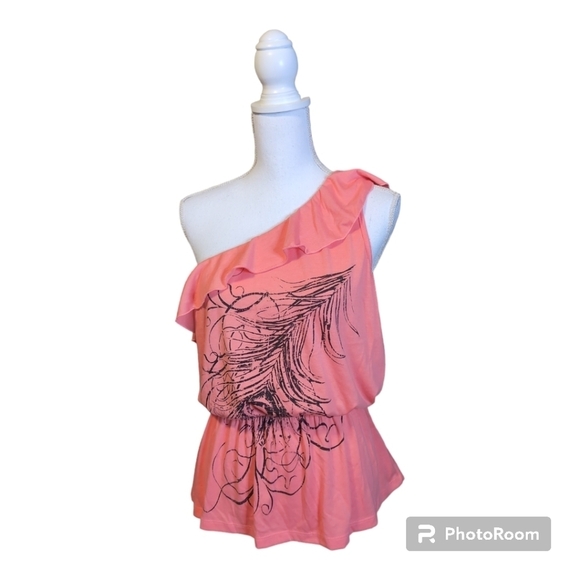 RUE 21 Coral One Shoulder NWT - Picture 1 of 11